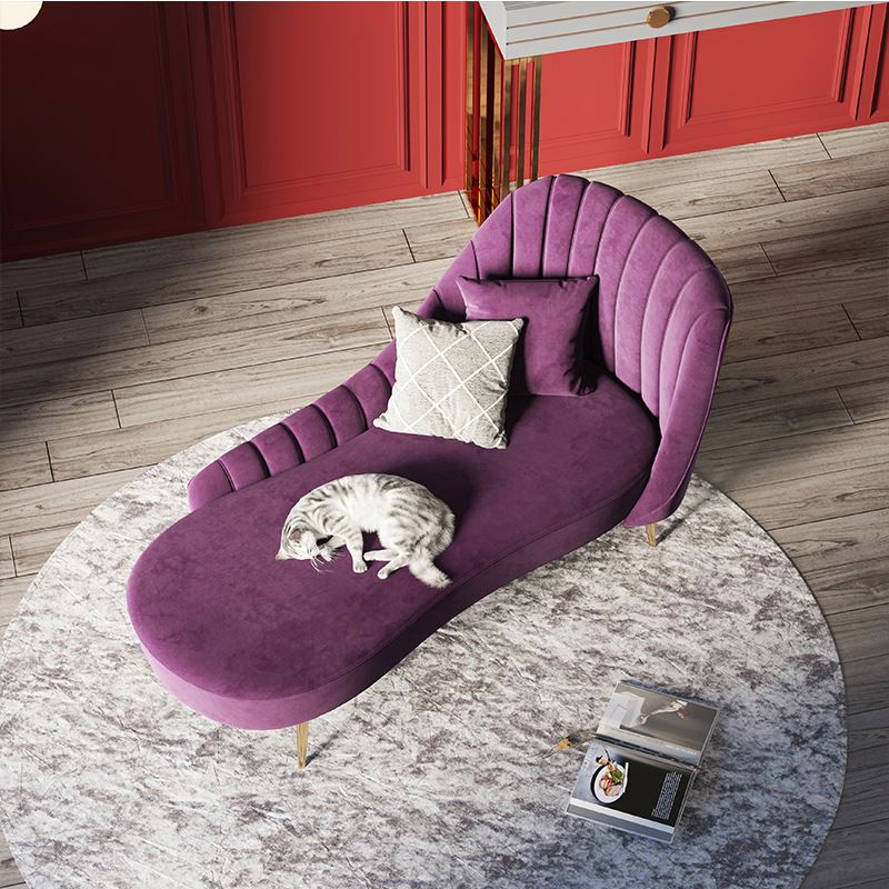 Chic velvet relaxation chaise longue