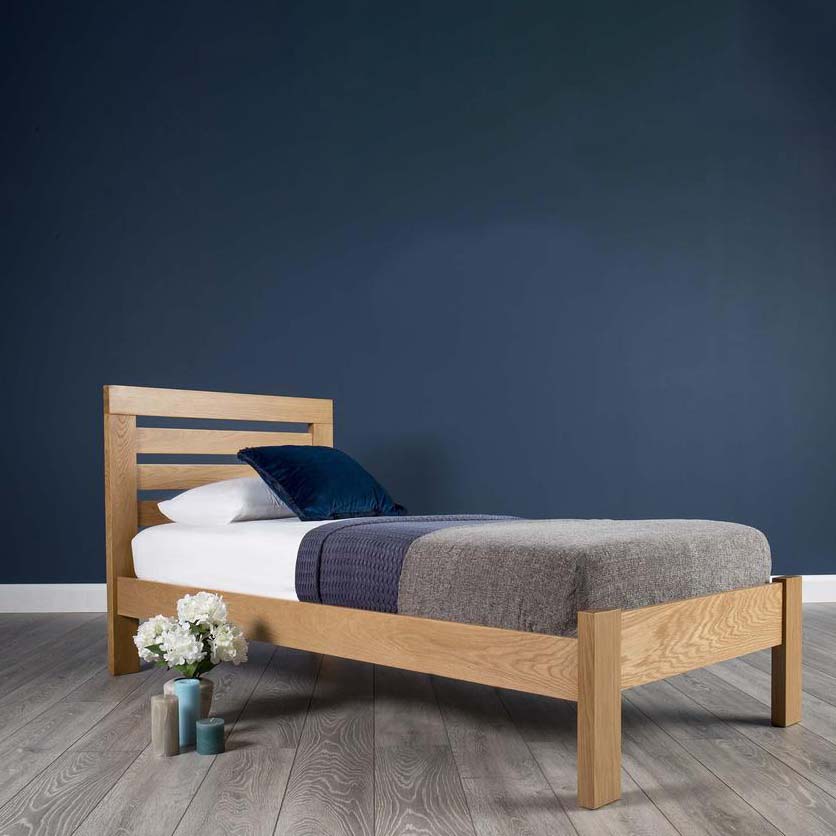 Minimalist wooden bed