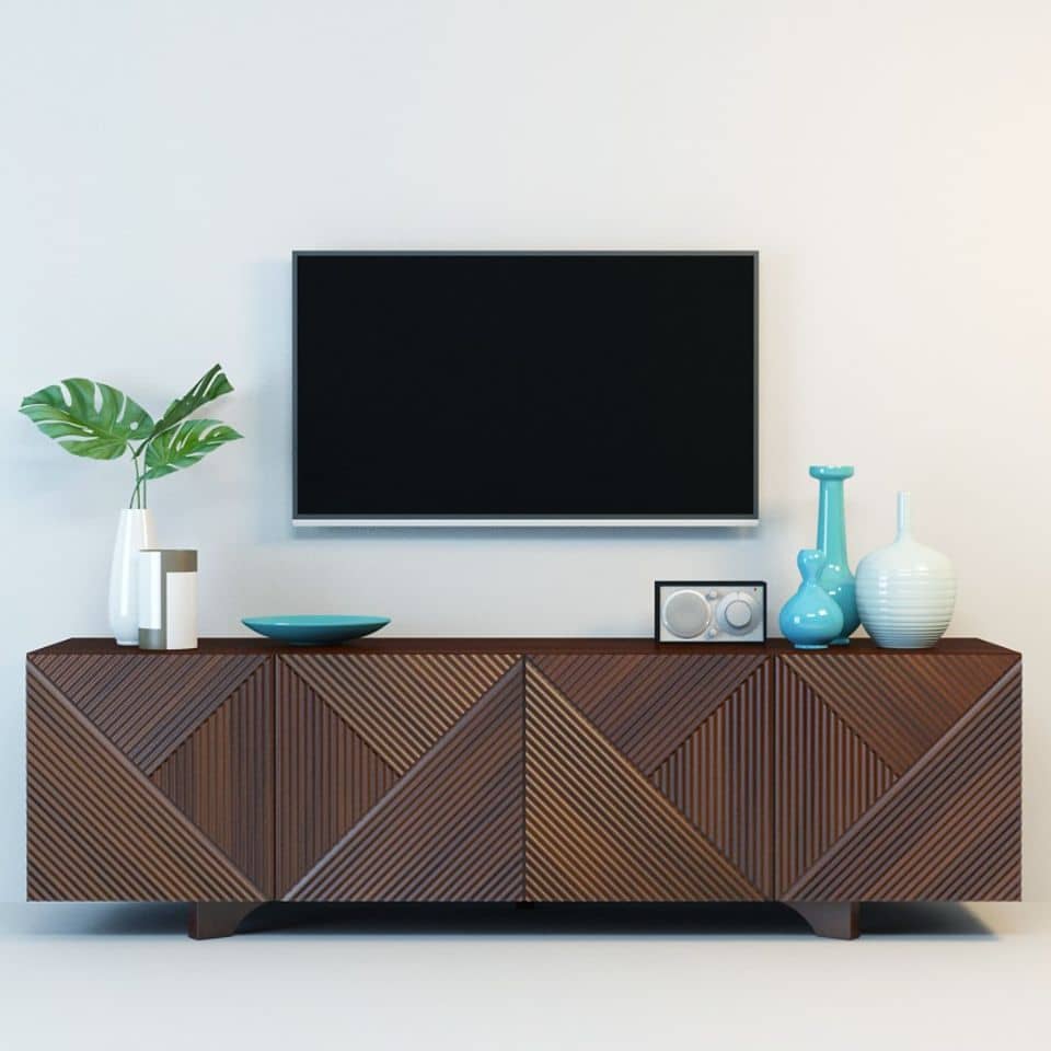 Brown TV table