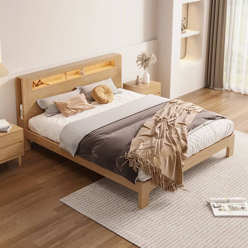 Modern wooden bed