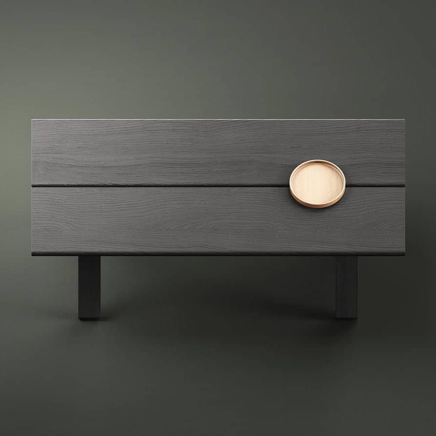 Elegant wooden bench