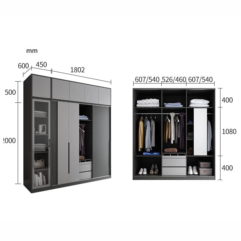 Elegantly designed wardrobe