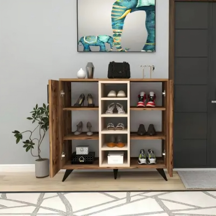 Shoe cabinet with shelves