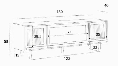 Modern style tv table