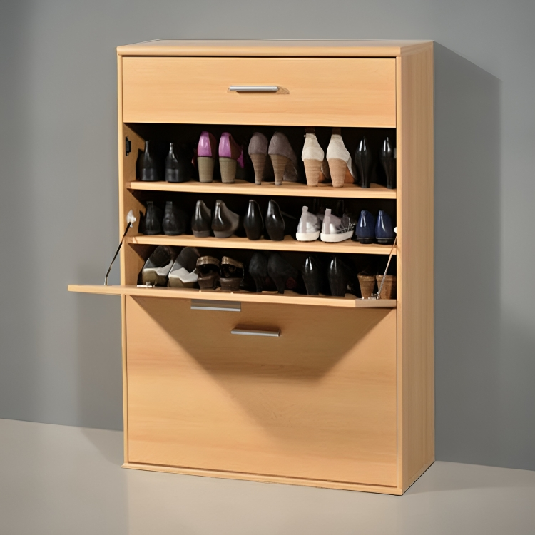 Wooden shoe cabinet