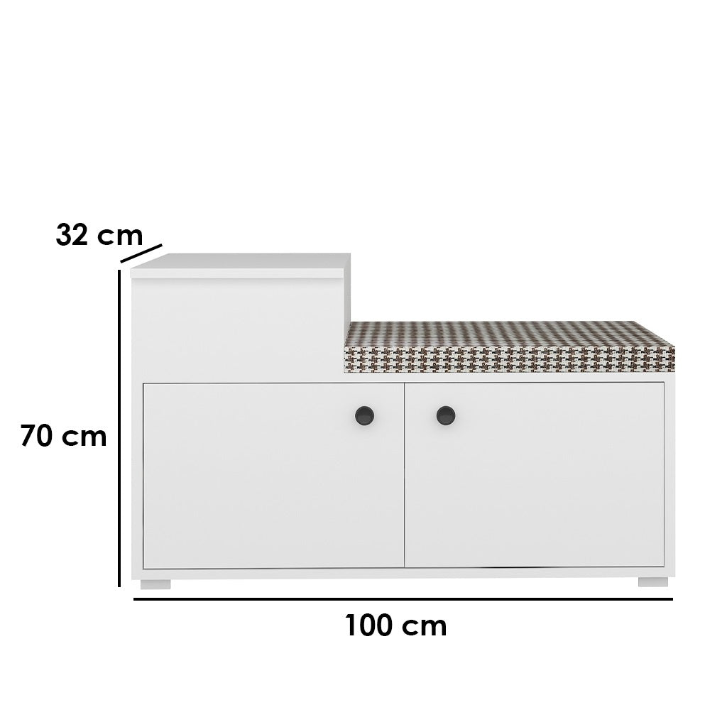 Shoe cabinet with seat and storage