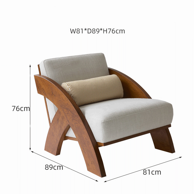 Wooden frame recliner