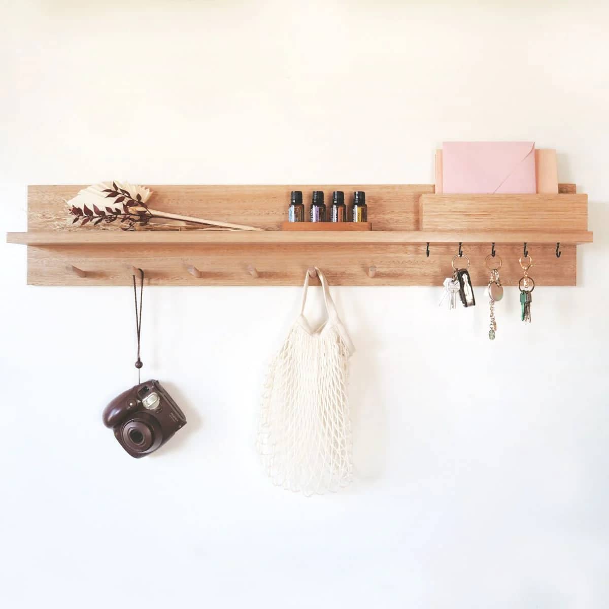 Wooden hanging shelf