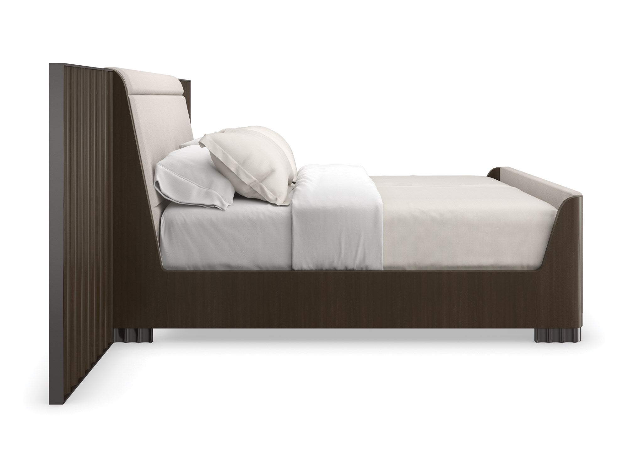 Hotel bed with side panels