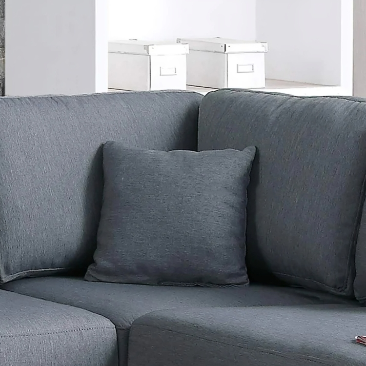 Corner with pouf in simple design