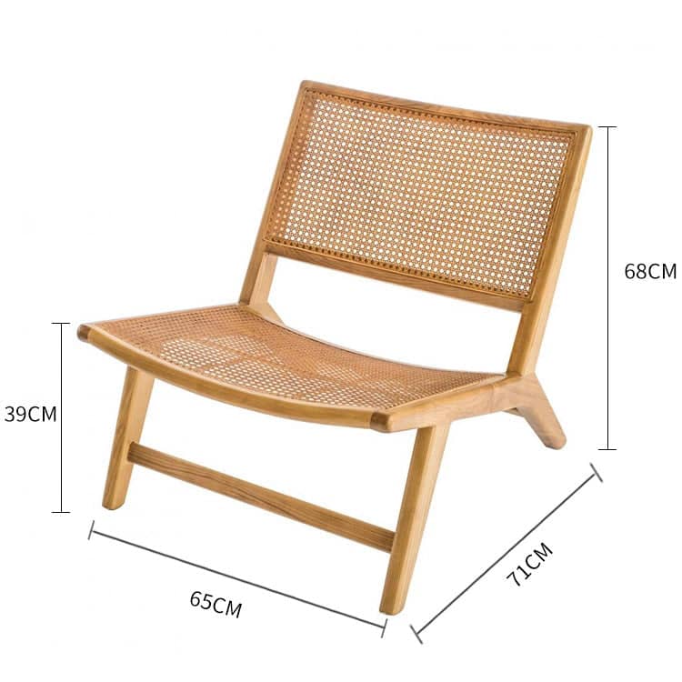 Attractive wooden rattan chair