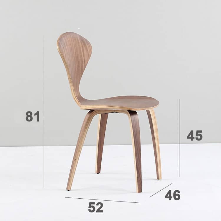 Two-tone wooden dining chair