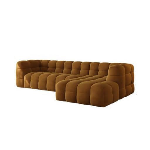 Velvet corner sofa 