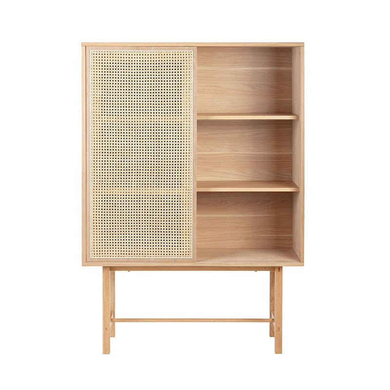 Rattan Shelf Kitchen Cabinet