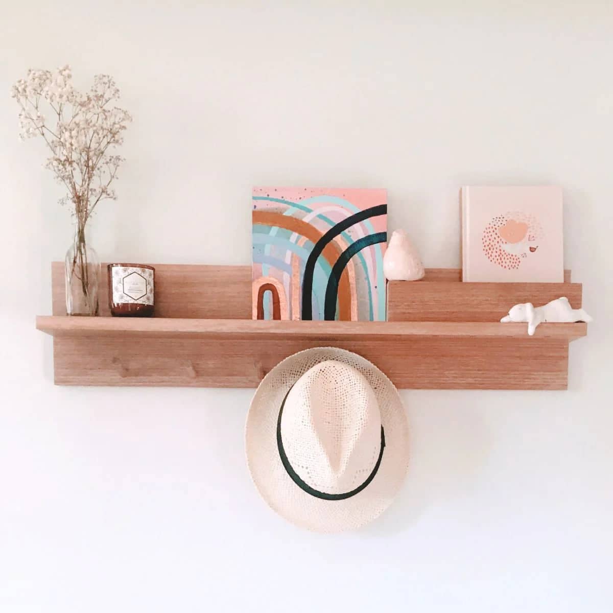 Wooden hanging shelf