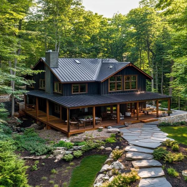 Unique wooden cabin