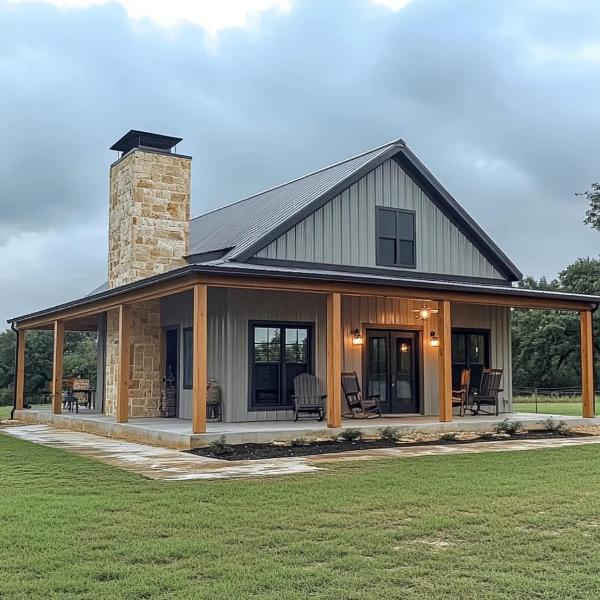 European style wooden cabin