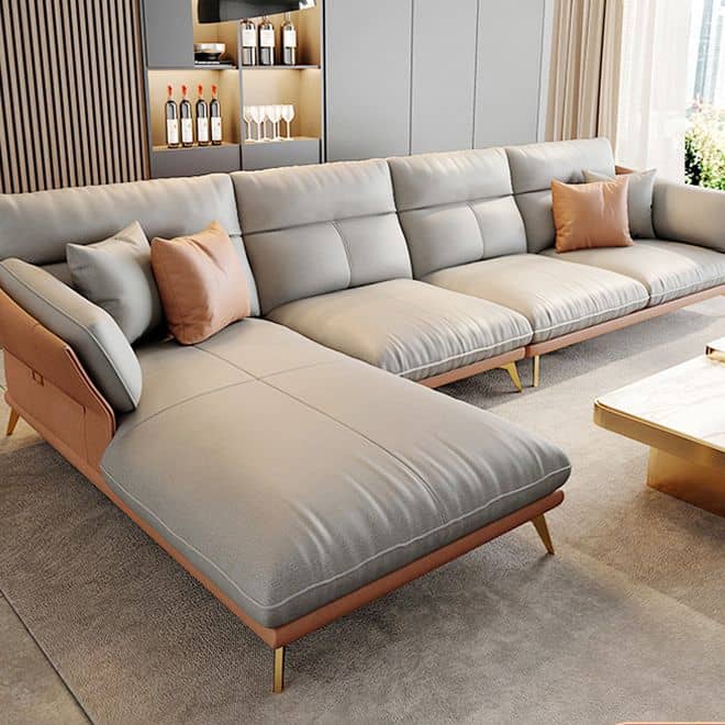 Corner sofa with distinctive design