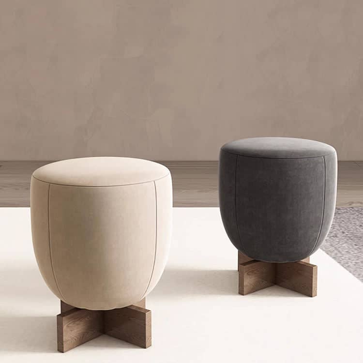 Modern design round single pouf chair