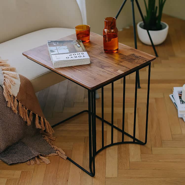 metal side table