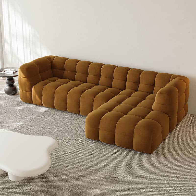 Velvet corner sofa 