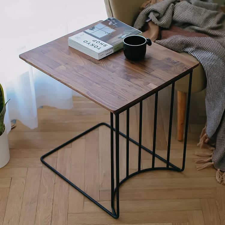 metal side table