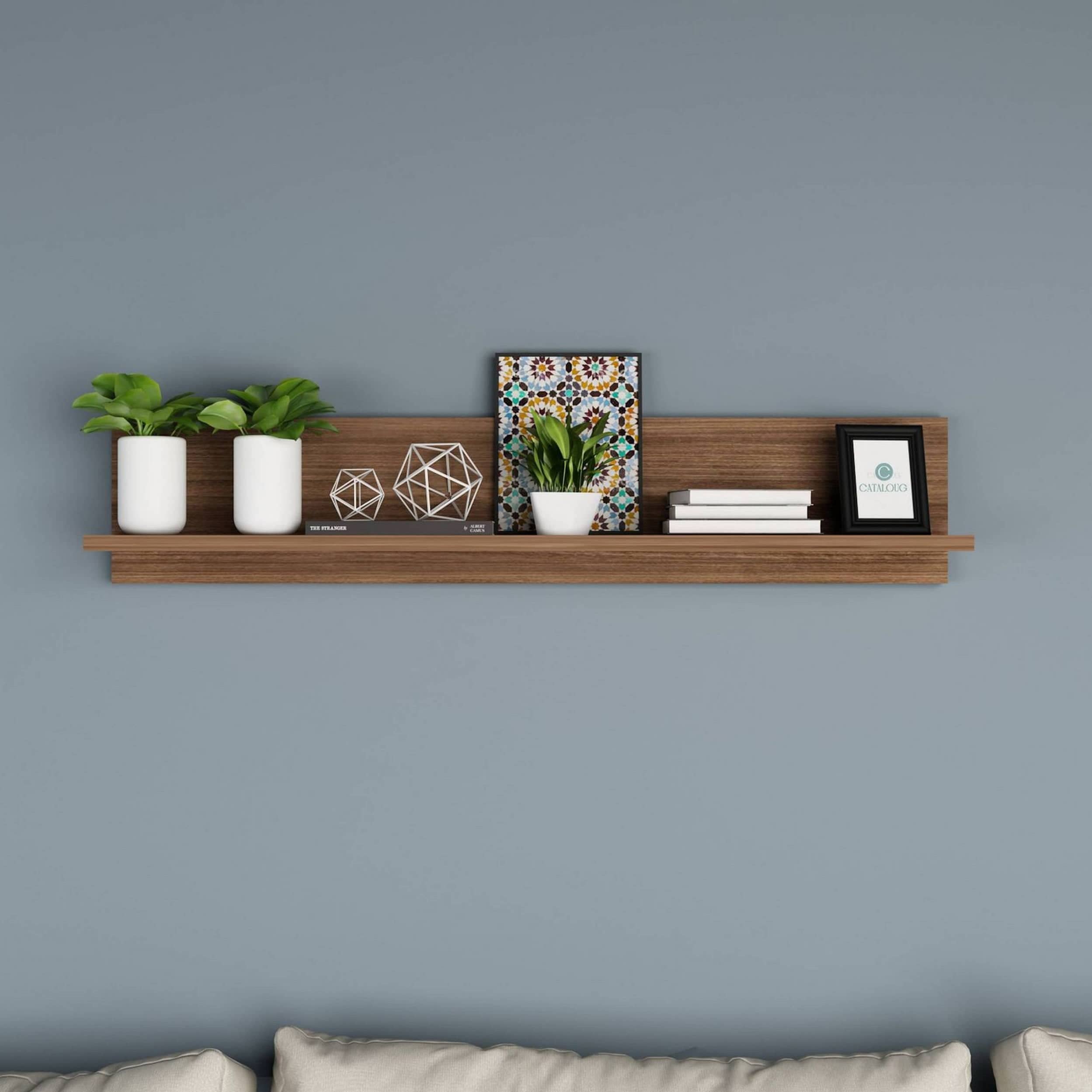 Wooden rectangular shelf