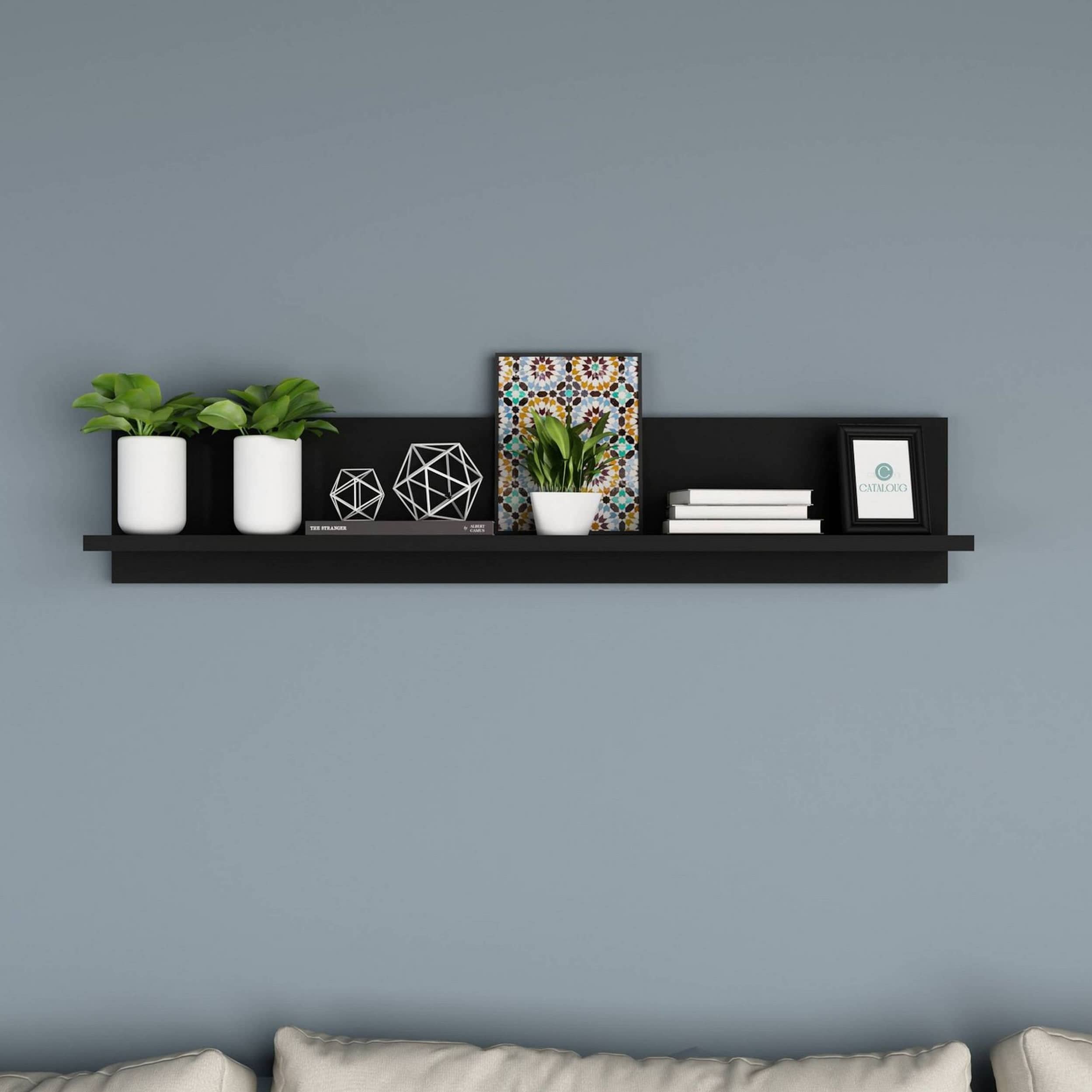 Wooden rectangular shelf