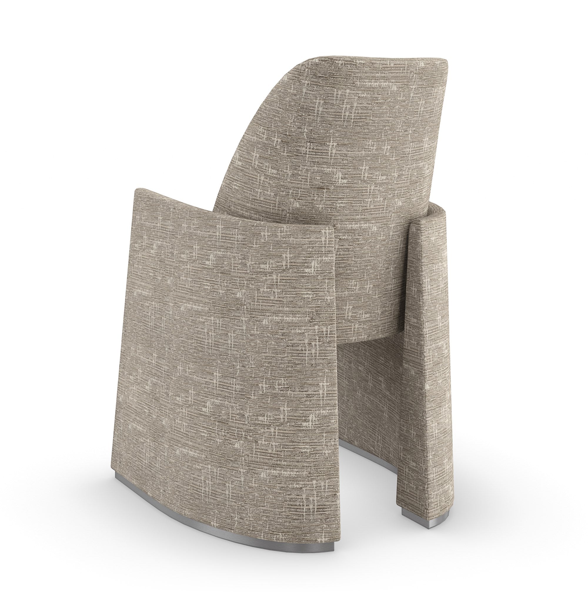 Padded dining chair with armrest