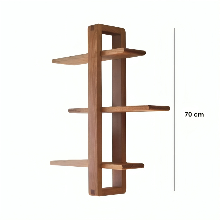 Wooden wall shelf unit