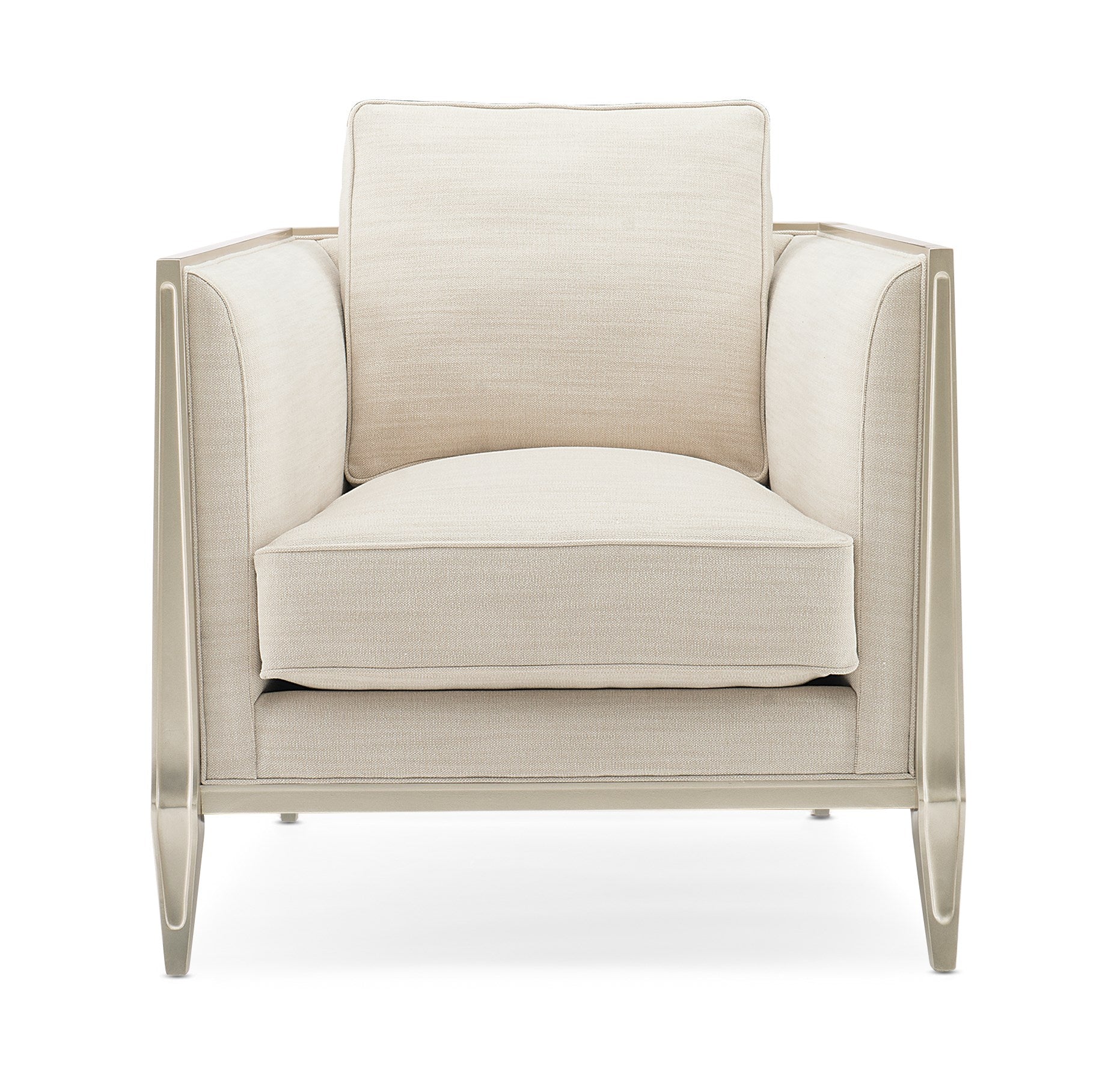 Elegant chair with decorative armrests 