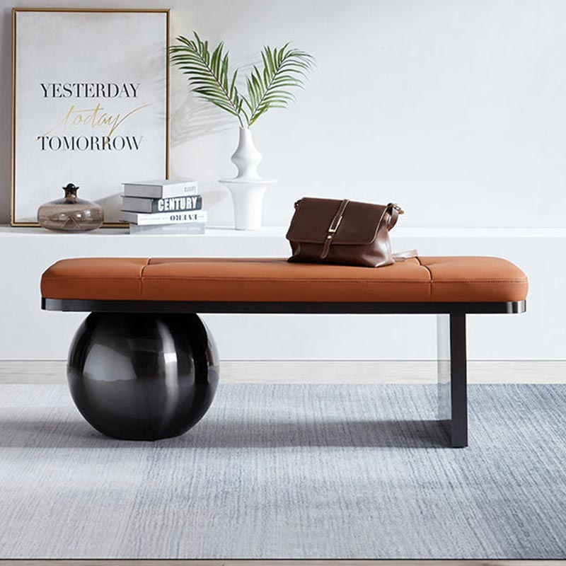 Modern design leather bench