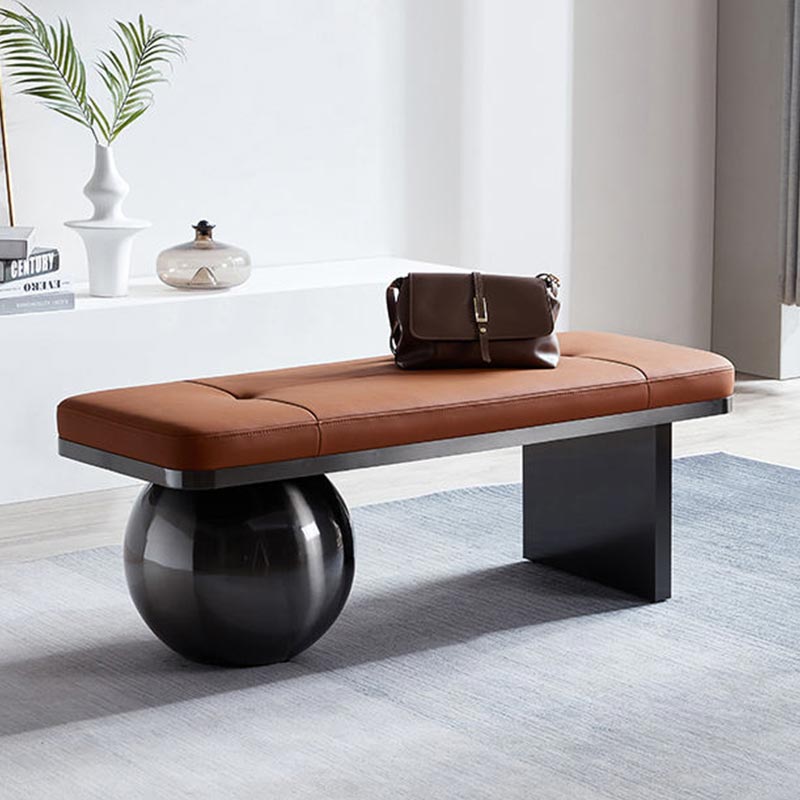 Modern design leather bench