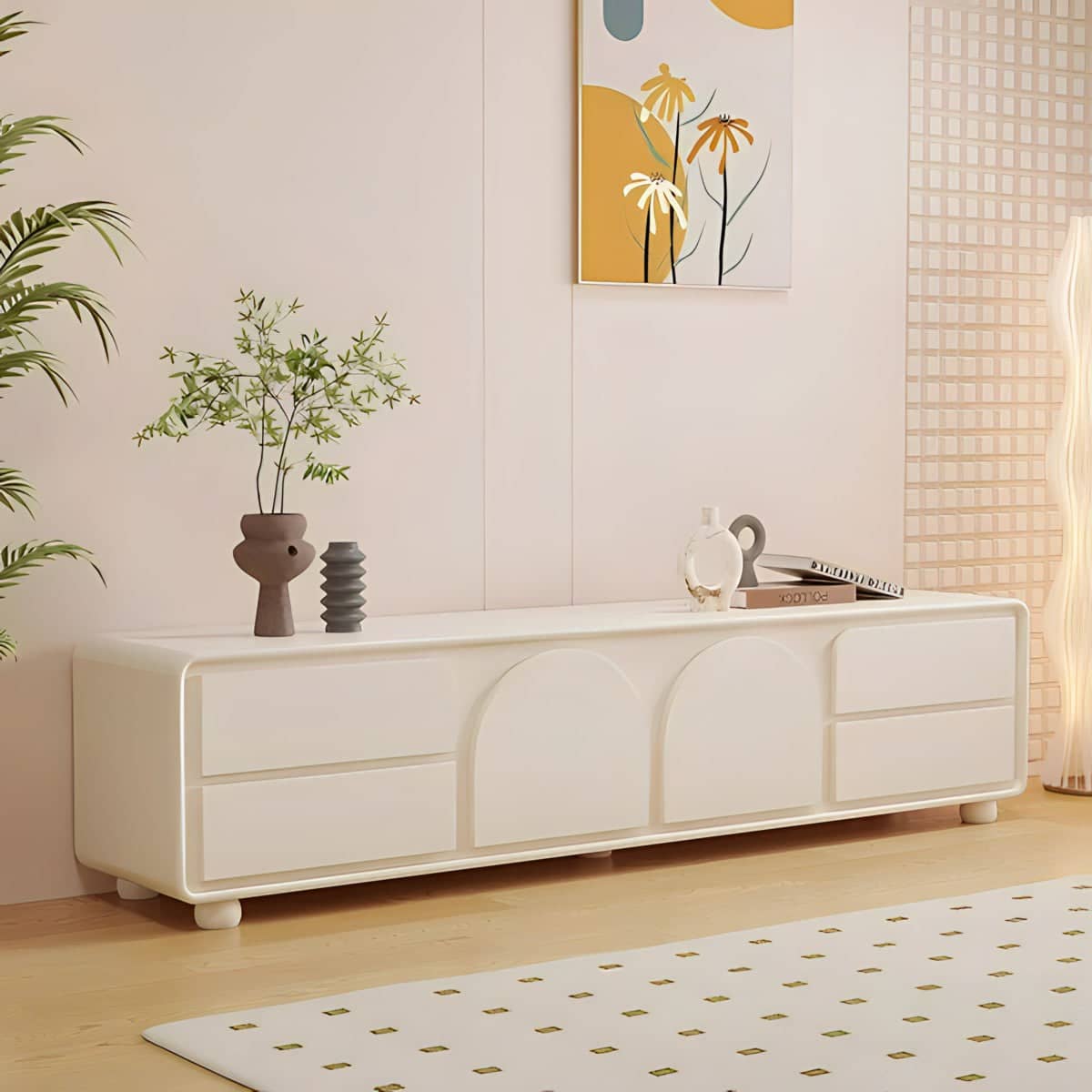 White TV table