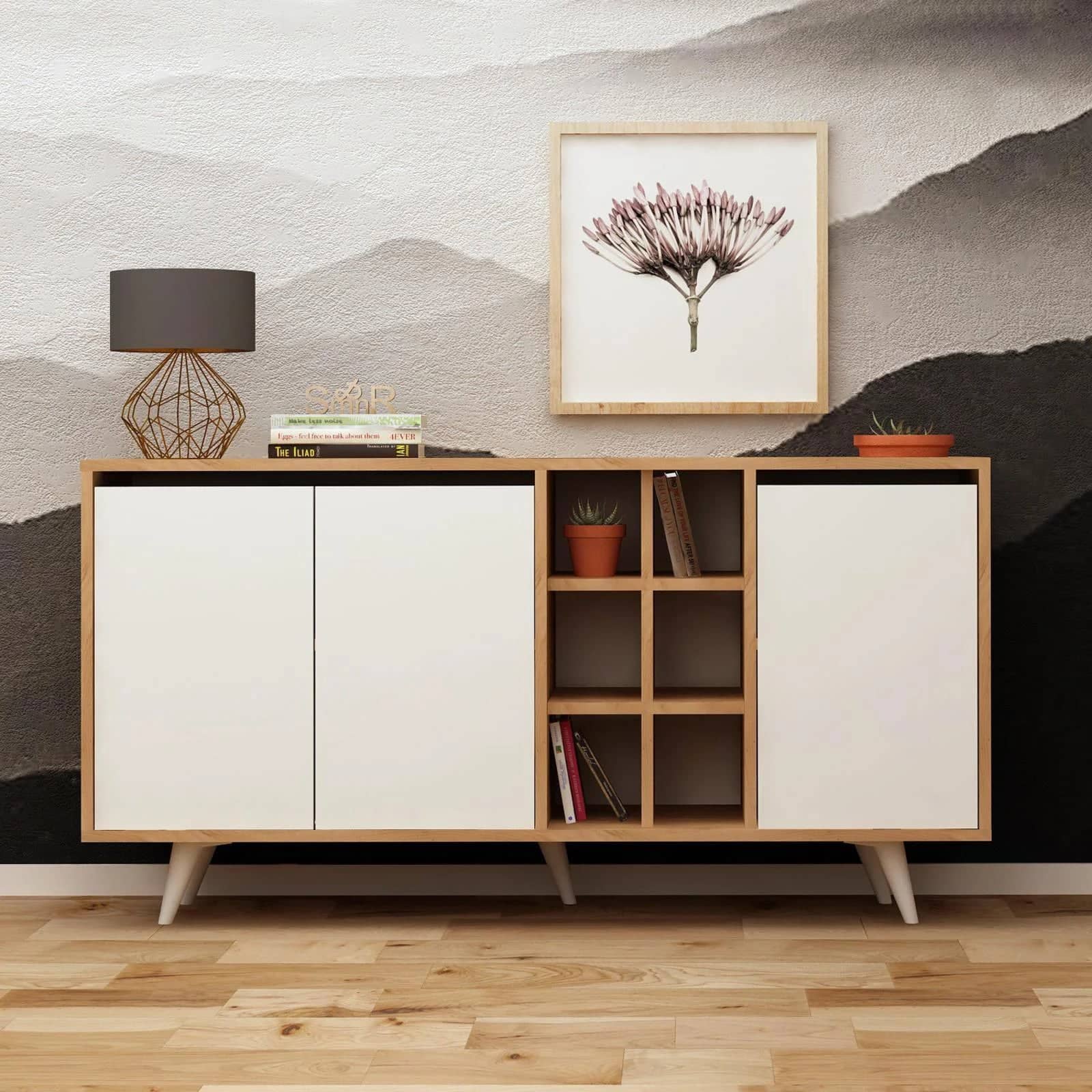 Distinctive wooden buffet