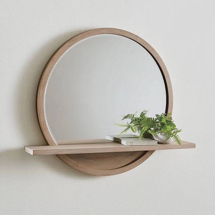 Wooden wall mirror