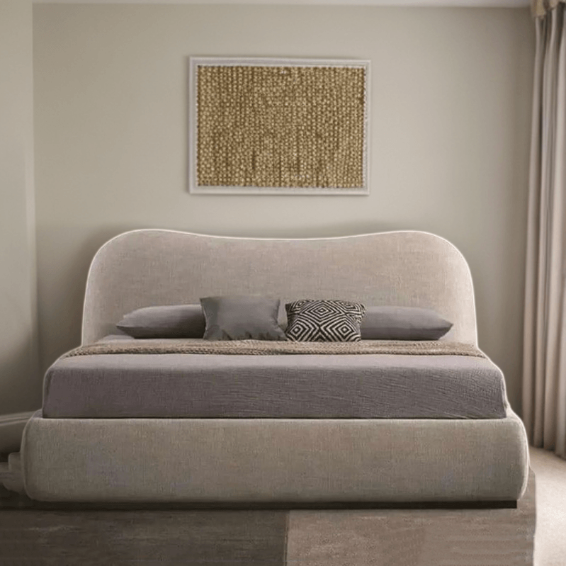 Simple design upholstered bed