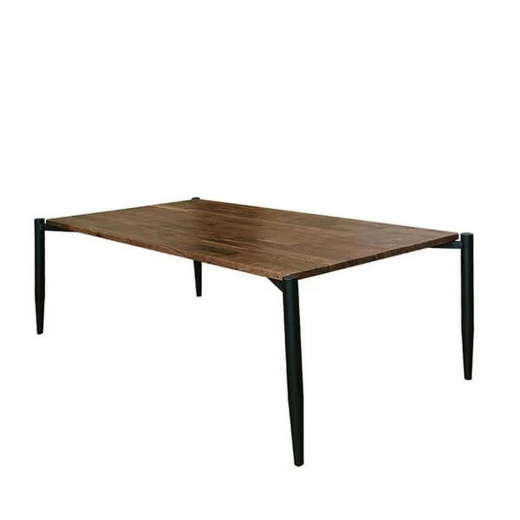 Black and brown steel and MDF coffee table