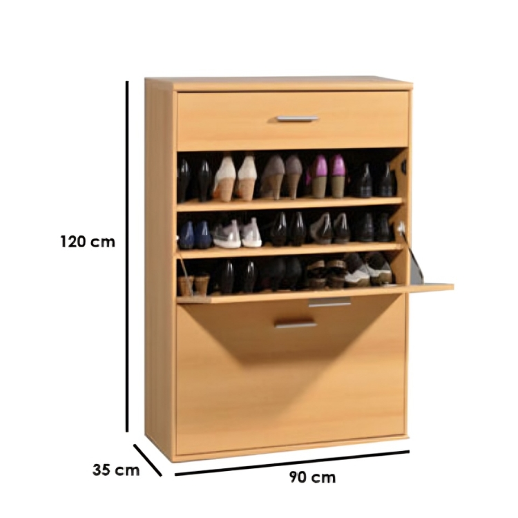 Wooden shoe cabinet