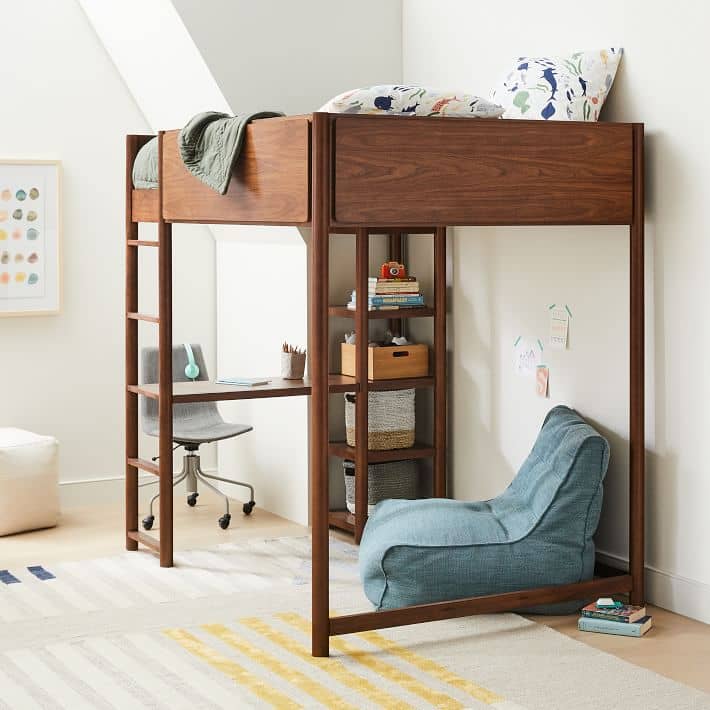 bunk bed with ladder